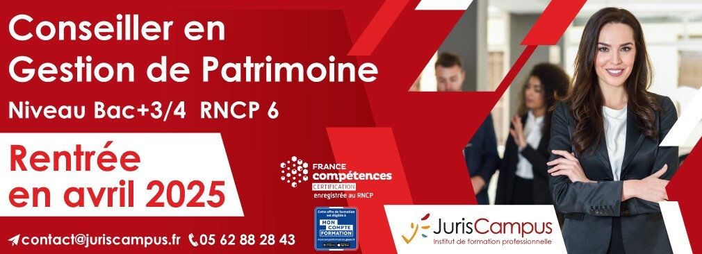 Devenez conseiller en gestion de patrimoine avec JurisCampus